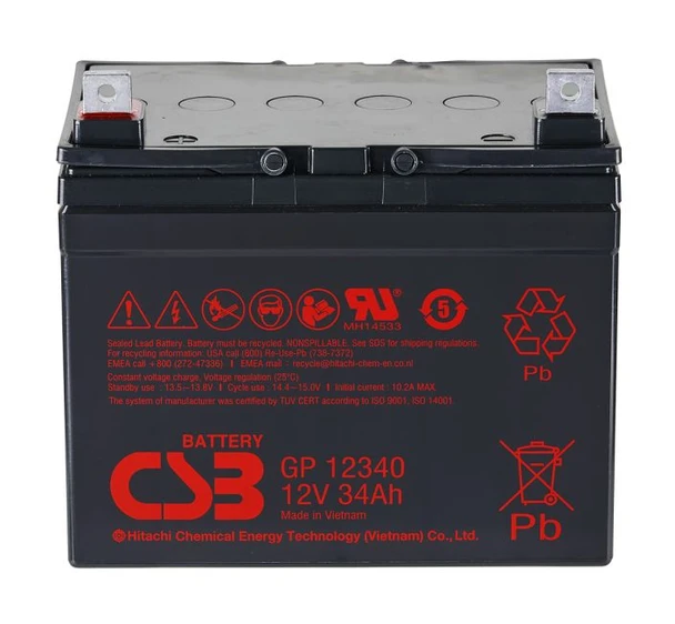 GP12340 -  CBS Battery - 12 Volt 34Ah - Terminal NB | batteryspecialist.ca