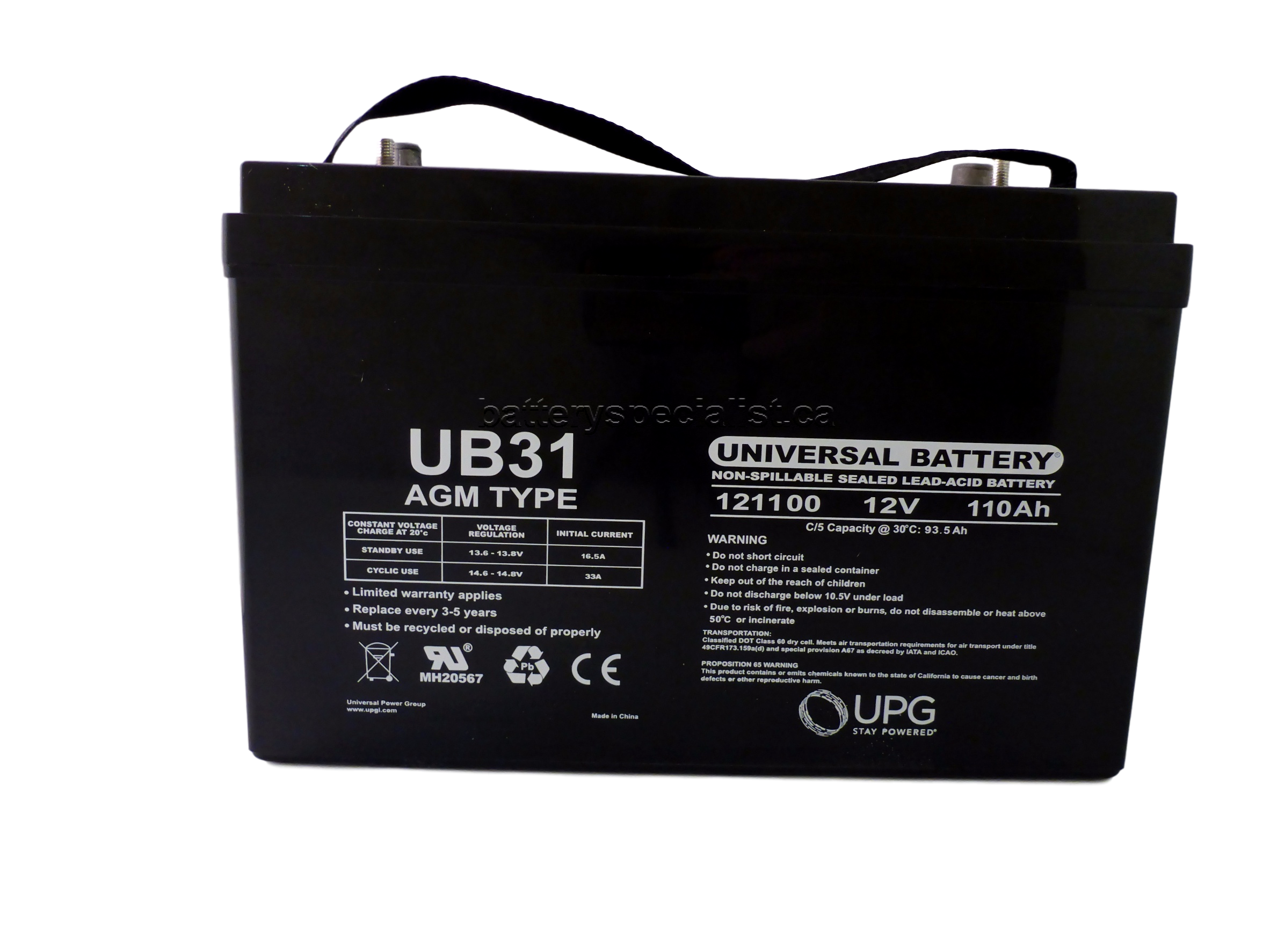 Group 31 Battery with Dual Terminals Battery Specialist Canada