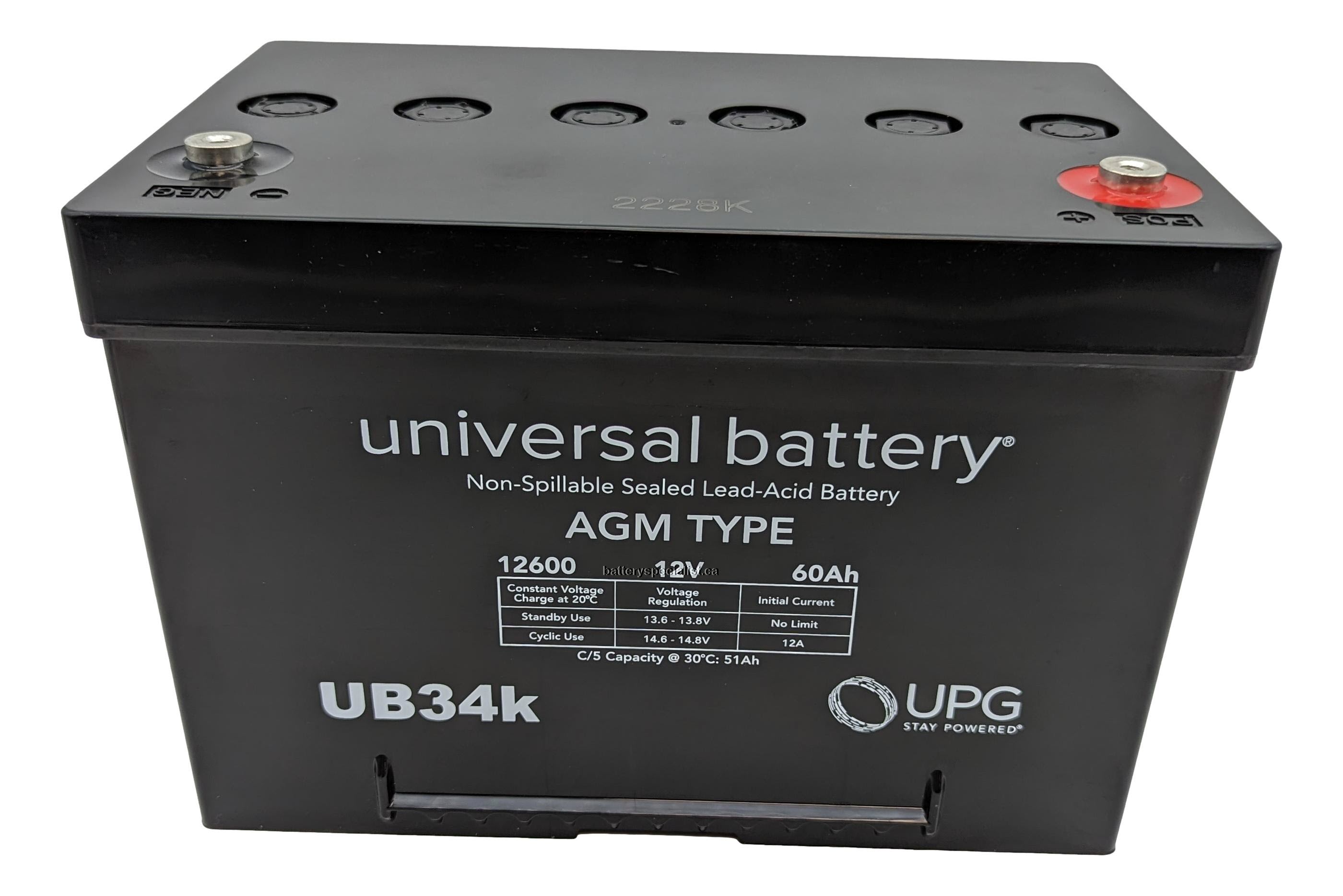 Now in Stock! UB34 12 Volts 60Ah Terminal I6 AGM Battery Group