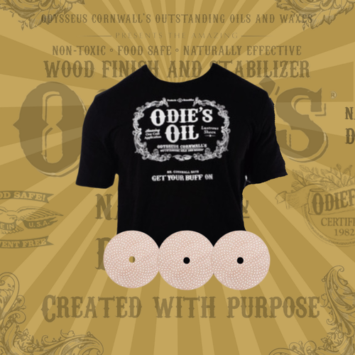 FREE Odie's Gift Set, includes: One Odie's T-shirt & 10PK Sanding Discs 5 or 6 inch. Available only with minimum spend of $129+! While Supplies Lasts!