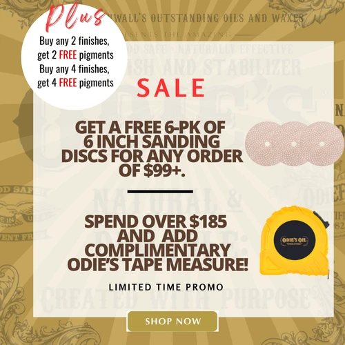 FREE Odie's Gift, includes: one Odie's Tape Measure & 6-PK Sanding Discs 5 inch. Available only with minimum spend of $185+! While Supplies Last!