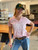 Odie's Oil Buff Off Fitted Ladies T-shirt Light Pink - Front