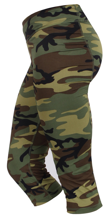 Women Camo Workout Performance Capris