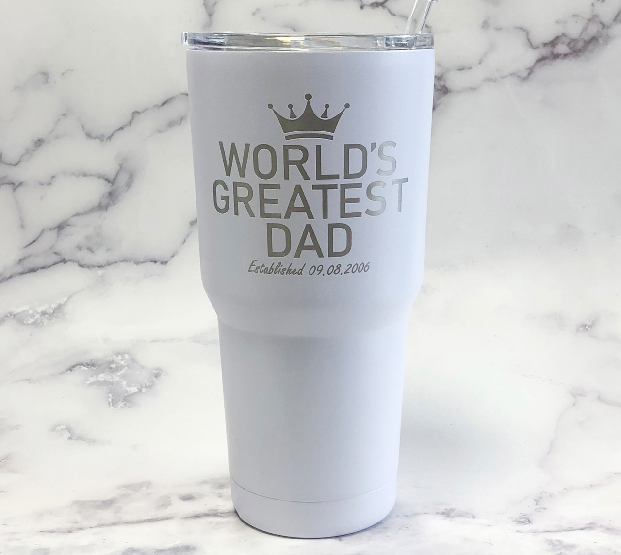 Best Dad Ever Engraved YETI Rambler Tumbler Father's Day 