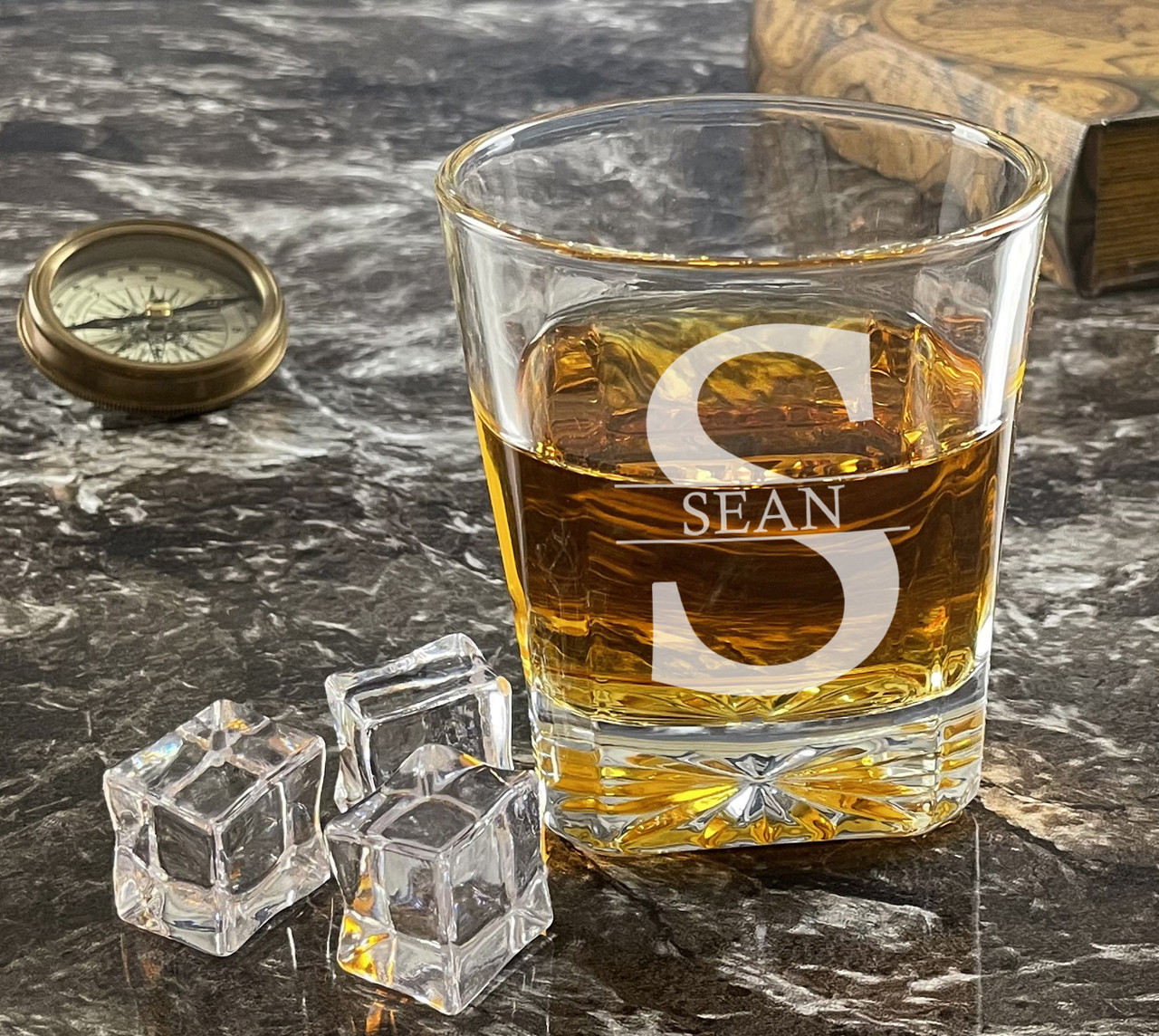 Unique Engraved Twisted 10 oz. Whiskey Glass, Zazzle