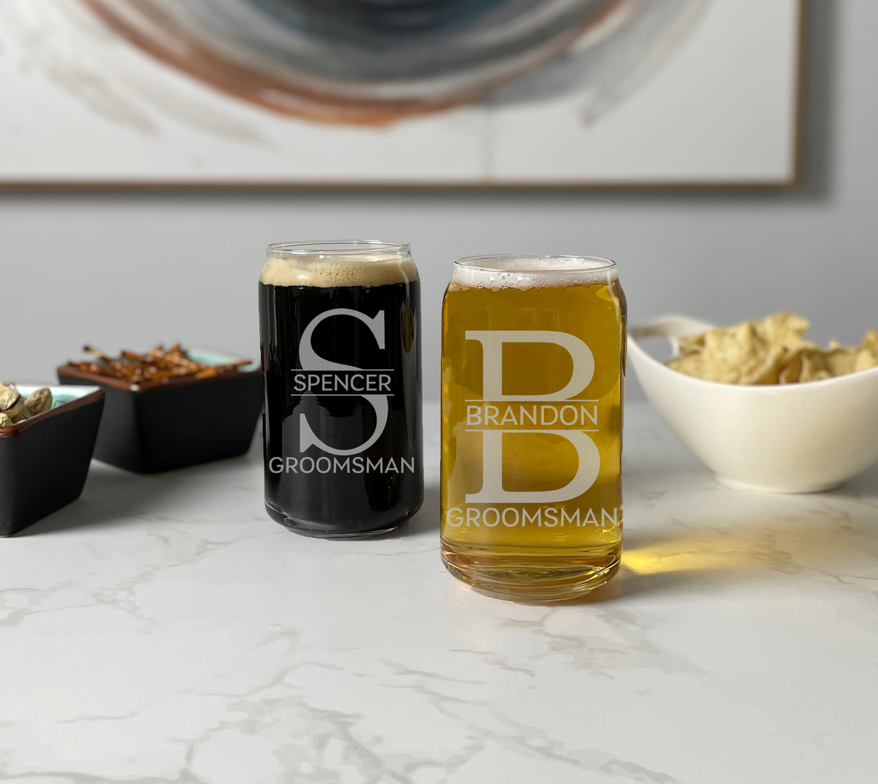 Personalized Beer Cans Glasses