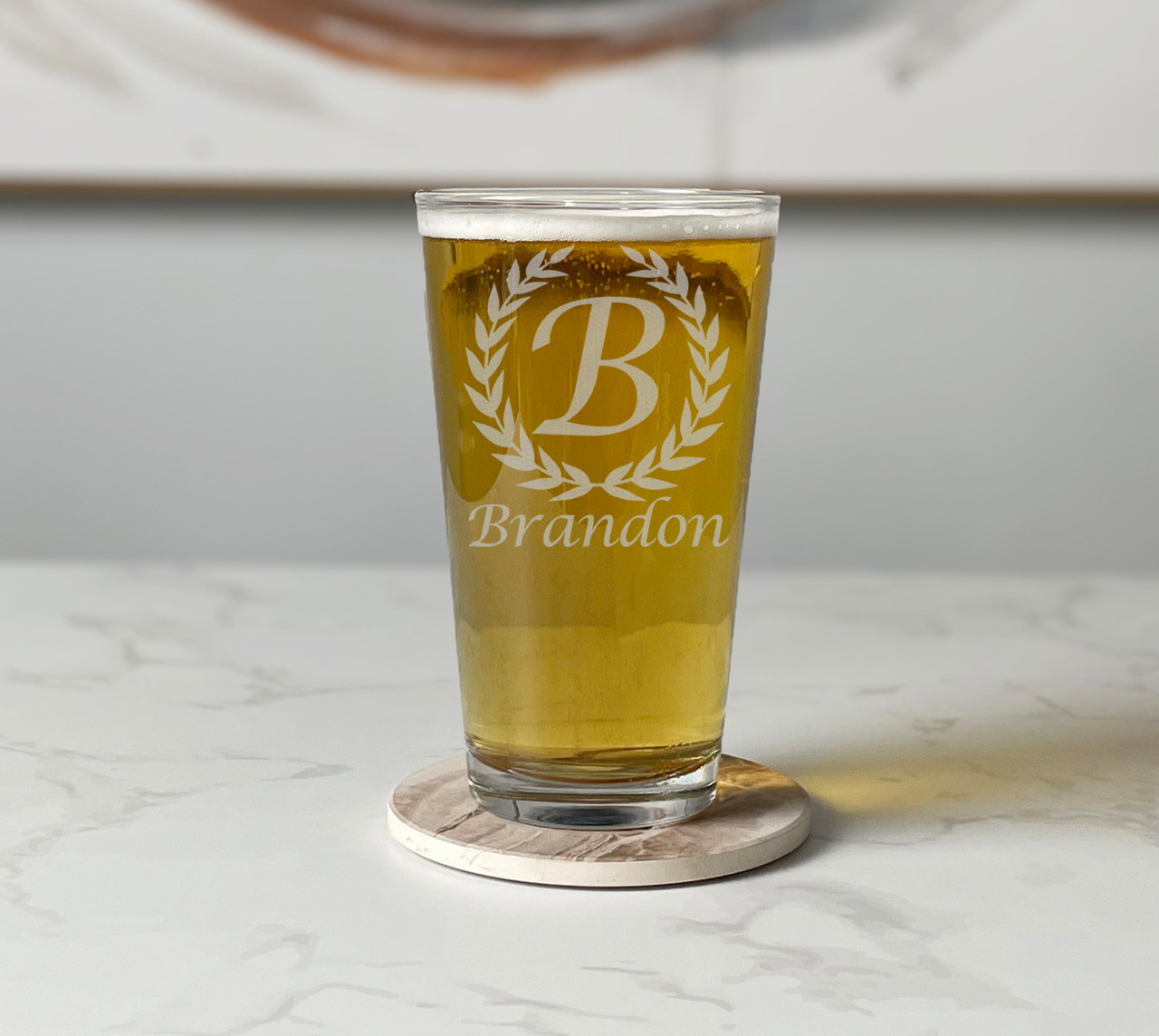 Engraved Beer Can Glasses  Wedding Party Gifts – Intricut Creations