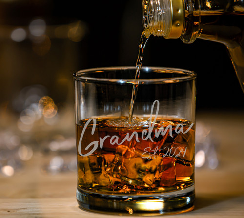 Grandma Whiskey Glass, Unique Round Edition