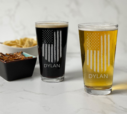 American Heroes Custom Pint Glass | Military Gifts