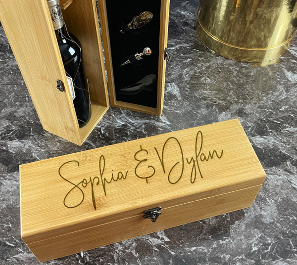 Personalized Wine Box Gift Set