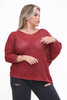 Plus & Mid Size Metallic Knitted Top