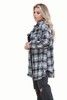 Fleece Check Shirt mid & plus size wholesale fashion