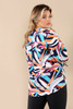 Abstract Print Blouse Top, Mid & Plus Size Wholesale Fashion