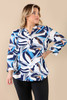 Abstract Print Blouse Top, Mid & Plus Size Wholesale Fashion