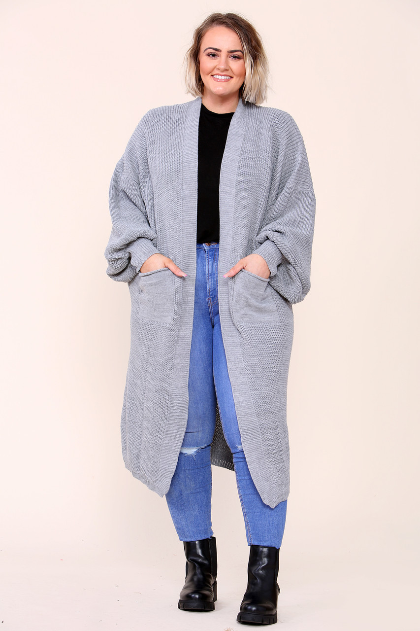 Oversized balloon clearance sleeve cardigan