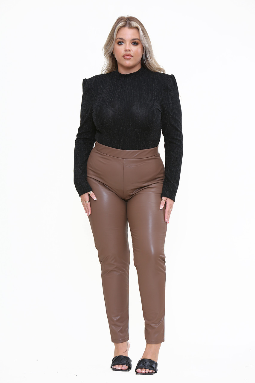 Plus Size Faux Leather Pants – 2020AVE