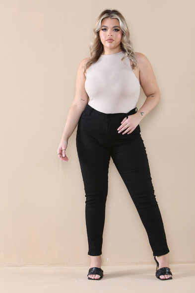 Mid & Plus Size Stretch Jeans Skinny Fit