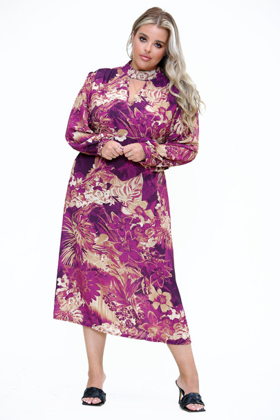 Floral Print dress wholesale mid and plus size women's clothing