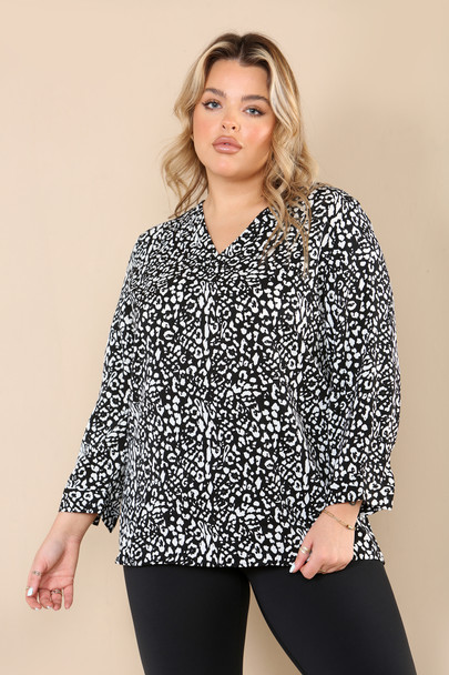 Leopard Print Blouse Top, Mid & Plus Size Wholesale Fashion