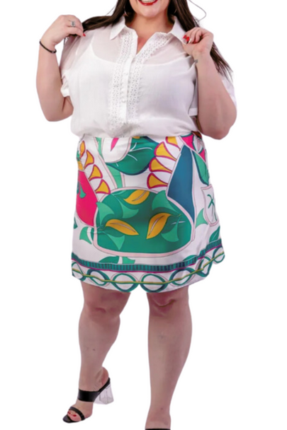 Satin Mini Skirt mid & plus size wholesale fashion