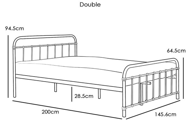  Henley Victorian Style Copper Metal Bed Frame - Double / King Size 