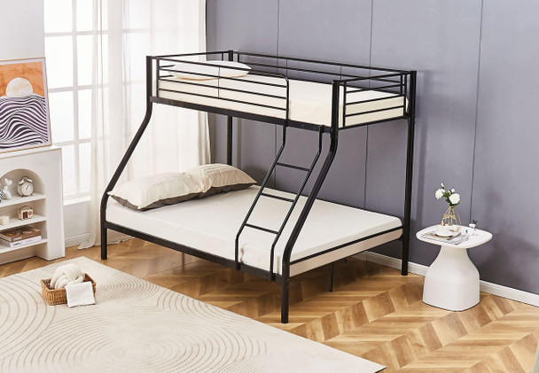  Triple Sleeper Blck Metal Bunk Bed - Colour Options Available 