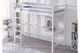  Addison White Wooden Loft Style Bunk Bed with Desk 