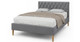  Cosford Grey Plush Velvet Sleigh Bed 