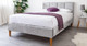  Gailey Crushed Silver Velvet Bed 