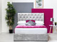  Thorpe Crushed Silver Ottoman Storage Bed 