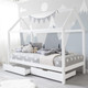  Lotty Kids White Wooden Treehouse Bed - Single 