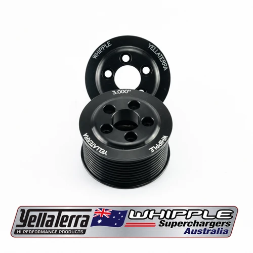 Whipple Superchargers – 3.500" 10-Rib 5-Bolt – Black