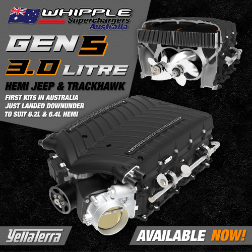 2018+ JEEP 6.2L TRACKHAWK GEN 5 3.0L STAGE 1 WHIPPLE SC UPGRADE SYSTEM (YT STLTH30-TH1) 2018+ JEEP 6.2L TRACKHAWK GEN 5 3.0L STAGE 1 WHIPPLE SC UPGRADE SYSTEM (YT STLTH30-TH1)