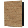 Cork Look Menu Cover shown as a two view in natural with delano black interior