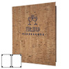 Cork Look Menu Cover shown as a two view in natural