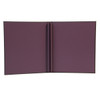 Delano Screw Post Menu Cover with eggplant linen interior.