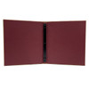 Interior of Cork Look Three Ring Binder 8.5x11 with Summit Linen Burgundy.