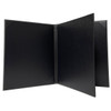 Interior of Wood Look Four View Menu Cover 8.5 x 11
