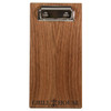 Walnut wood check presenter with flat clip.