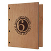 Riveted Alder Wood Three Ring Binder 5.5 x 8.5