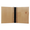 Interior of Riveted Alder Wood Three Ring Binder 5.5 x 8.5