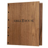 Riveted Walnut Wood Three Ring Binder