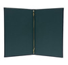 Interior of Tavern Elastic Menu Cover with eyelets and optional Summit Linen Green interior panels.