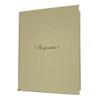 Summit Linen Elastic Menu Cover 8.5x11 in beige.