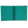 Interior of Summit Linen Screw Post Menu Cover in teal.