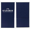 Summit Linen One View Check Presenter 4x8 in navy with gloss white foil stamp.