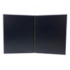 Prima Faux Leather Elastic Menu Cover 8.5 x 11 interior with delano black.