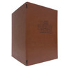 Spine view of Prima Elastic Menu Cover 8.5x11 with eyelets and elastic barb.
