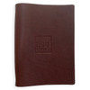 Genuine Leather Slab Three Ring Binder 5.5 x 8.5 in Bourbon.