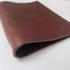 Side view of Genuine Leather Slab Three Ring Binder 5.5 x 8.5 in Bourbon.